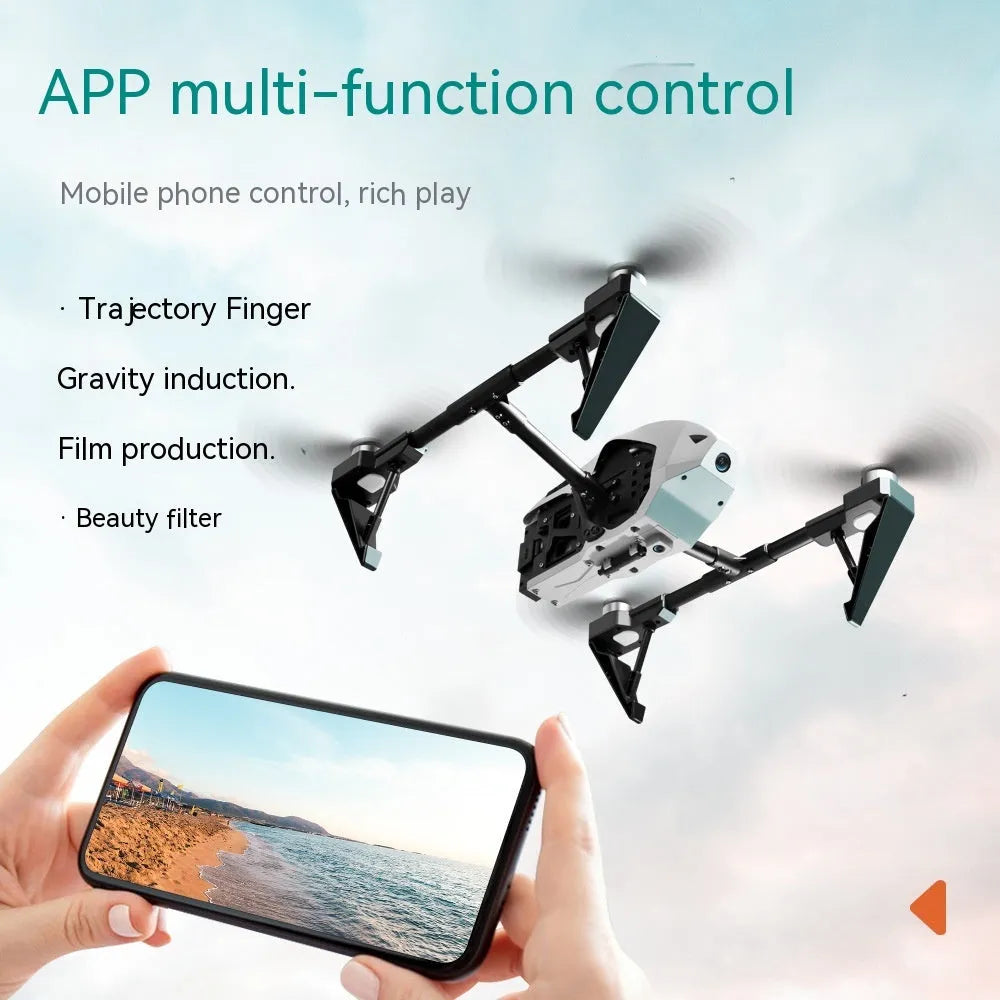Full Set Alloy KS66 UAV outdoor aerial drone with camera, white or black body, optical flow positioning