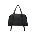 Women's genuine leather retro shoulder bag in horizontal square shape with double strap.