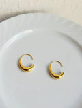 Alloy snake earrings in gold electroplated finish, creative retro fashion style for women