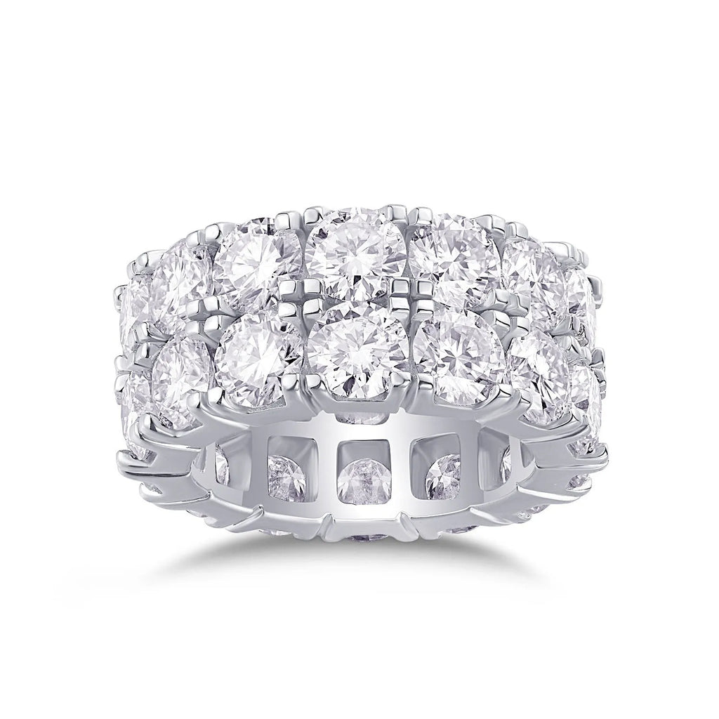 50 points moissanite silver ring with S925 sterling silver band, round geometric cut, women's fashion OL style, available in US sizes 5-9