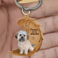 Creative cute dog hanging decoration for car interior made of acrylic, 9x9cm, picture style