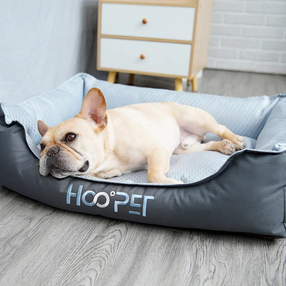 Soft summer pet bed in nest style with removable cover, size Large 90x70x25cm for pets up to 30kg