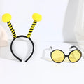 Yellow and black bees costume headband and glasses set for children's fancy dress