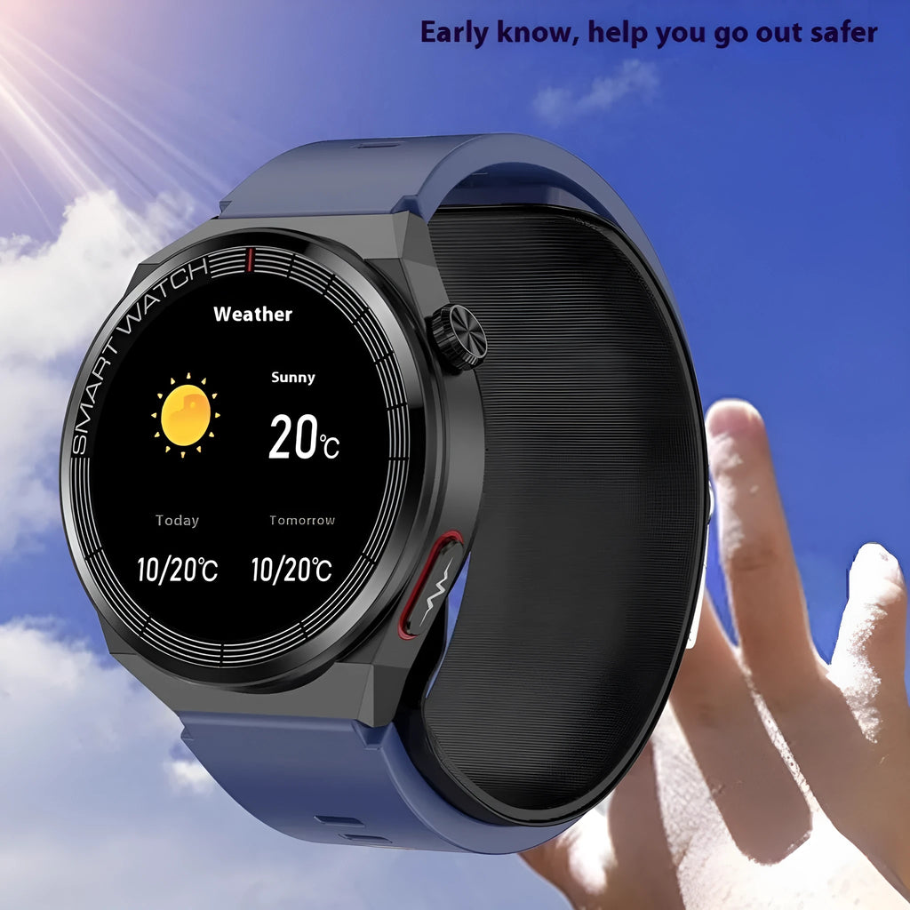 Blood pressure voice broadcast sport smart watch with TFT screen, available in black, blue, and red colours