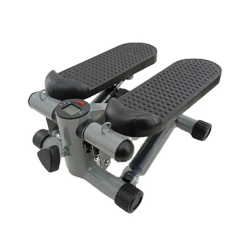 Silver grey hydraulic mini treadmill waist slimming machine with pedal operation