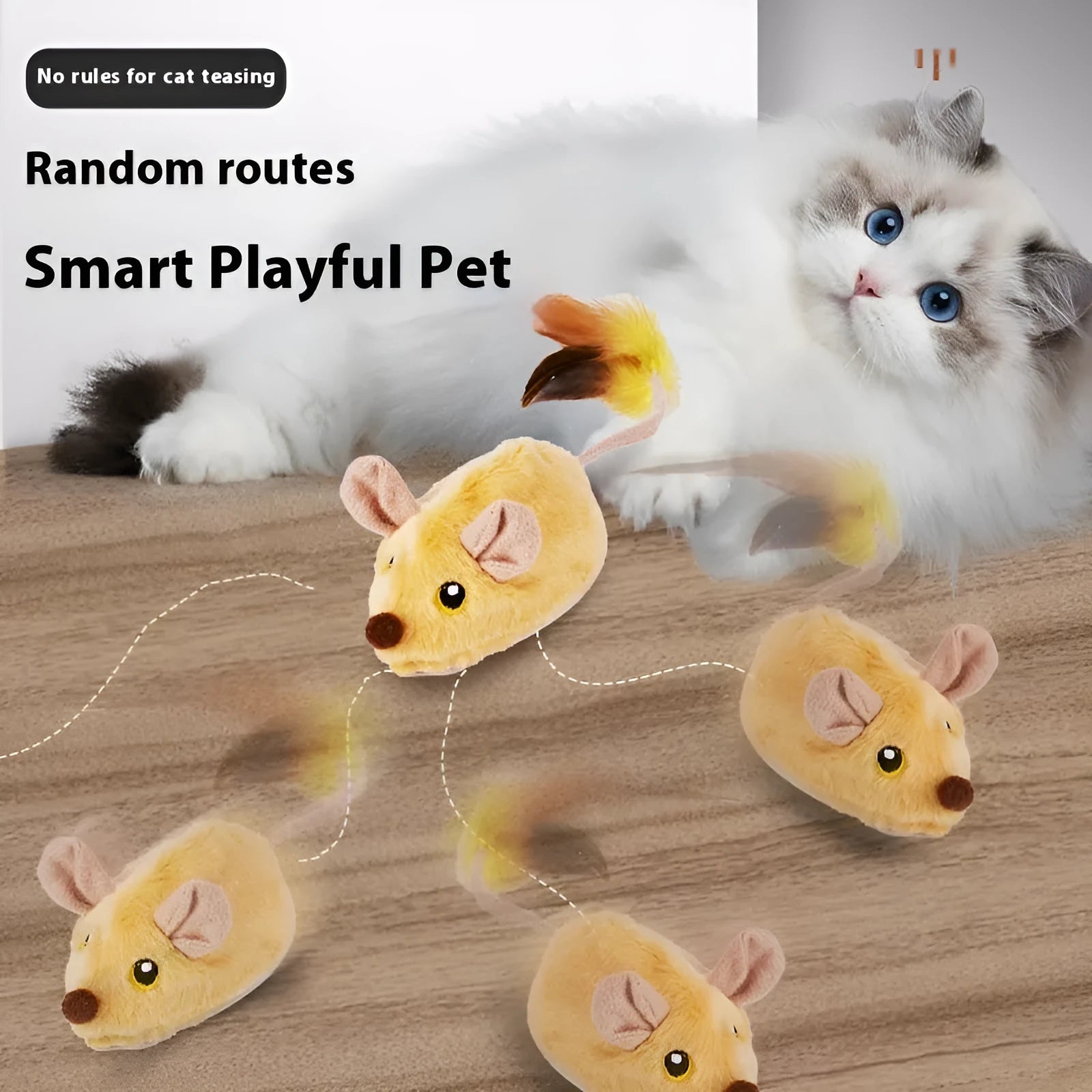 Simulation remote control electric little mouse cat stuffy toy in rhubarb colour with remote control