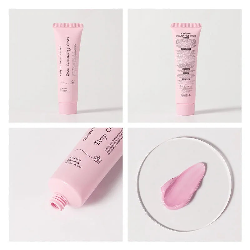 Cherry blossom mud mask 30g in packaging, a facial mask for cleansing and moisturising