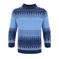 Men's soft cotton-blend knitted sweater with crew neck and long sleeves