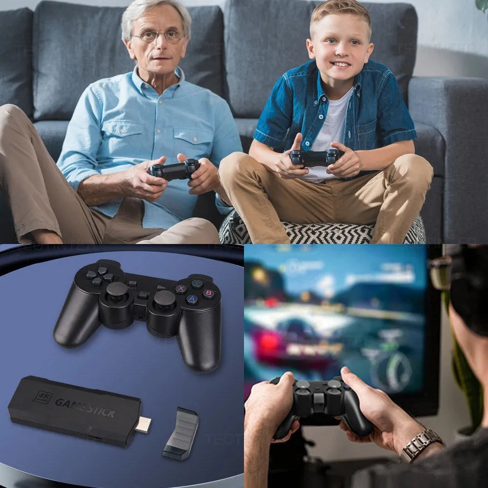 HD home TV game console with HDMI port and ABS housing measuring 16cm by 11.5cm by 10.5cm