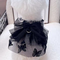 Black polyester princess tulle skirt for small dogs and cats on size chart