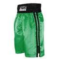 Boxing shorts in various colour combinations with striped or contrasting waistbands, showing athletic fit for training.