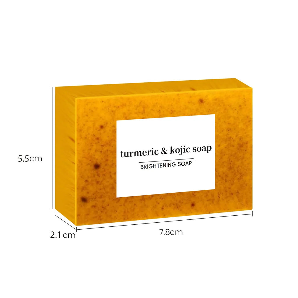 Turmeric cleansing mousse facial kit with 30 pads, ginger soap bar, and complete care components