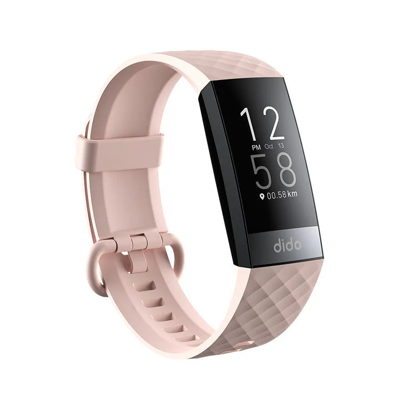 Black smart bracelet with 1.1-inch screen for blood pressure, ECG, heart rate and blood oxygen monitoring