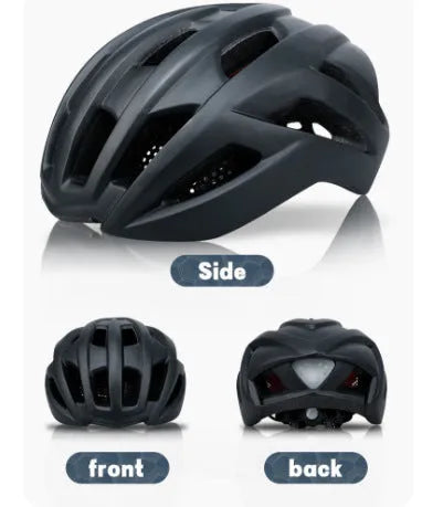 Orange road bike mountain riding helmet with 16 vents and in-mold PC EPS shell on white background