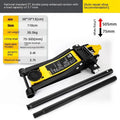 Horizontal low-profile hydraulic car jack with handle and compression member for tyre changes