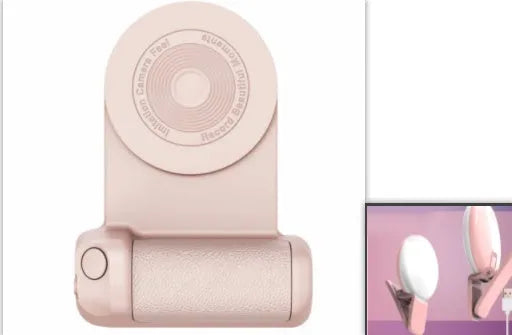 3-in-1 magnetic anti-shake phone holder camera bracket with ergonomic handle, rotatable axis, and compact 11.2cm size