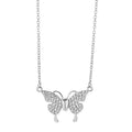Gold titanium steel clavicle necklace with magnetic butterfly clasp and twisted chain