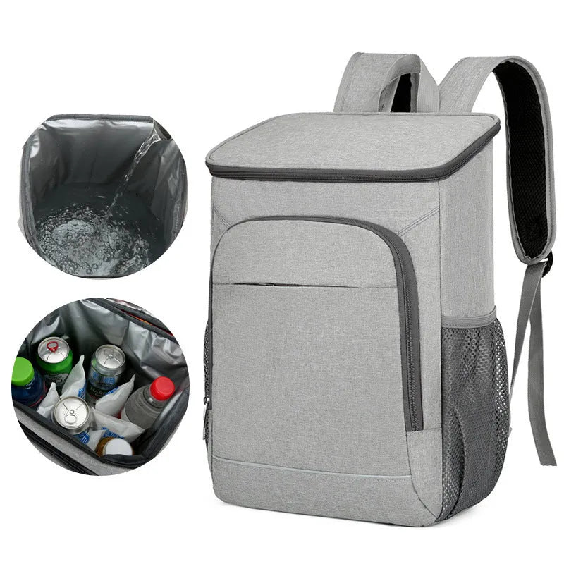 Outdoor thermal picnic backpack in Oxford cloth with dry-wet separation compartments and expansion function