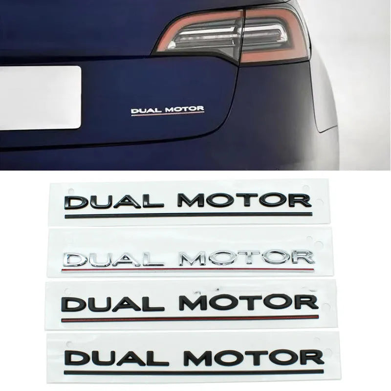 ABS plastic performance letter bumper sticker for Tesla Model 3 modification.