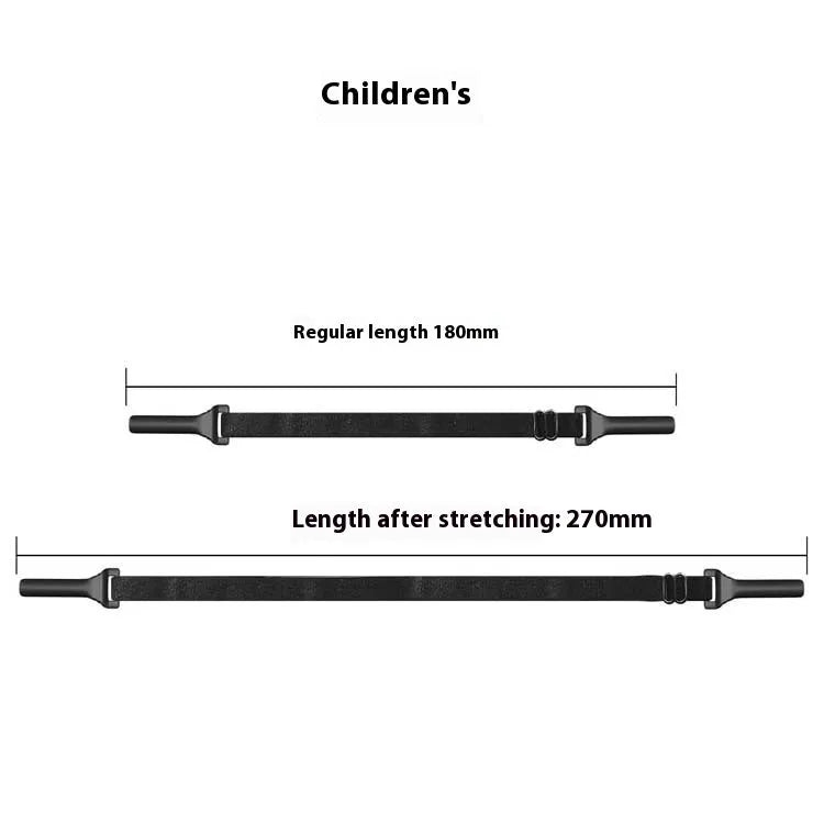 Black adjustable glasses strap with silicone earpiece ends for adult and children's eyewear security