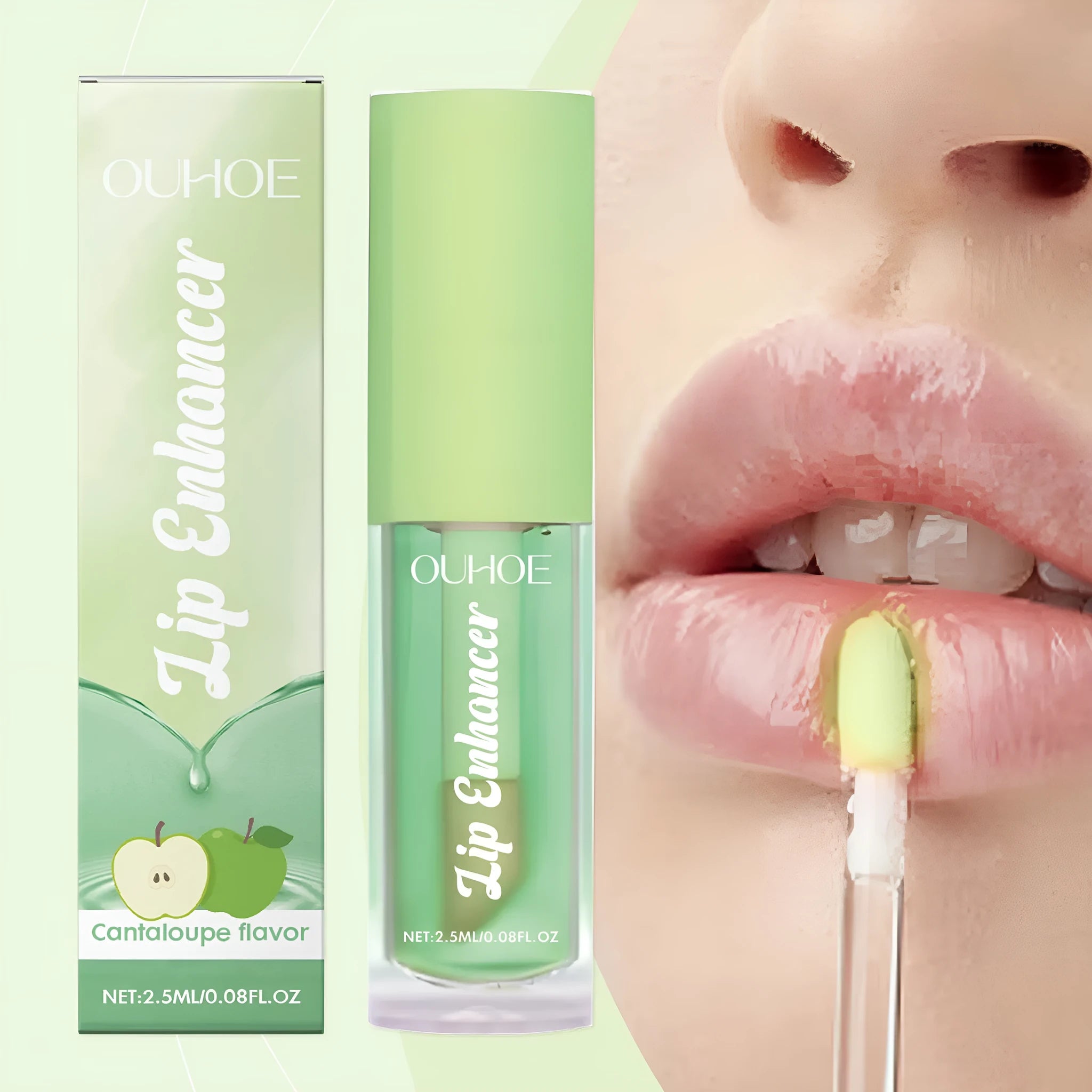 Green Apple moisturising lip oil tube with fruity flavour and natural oils