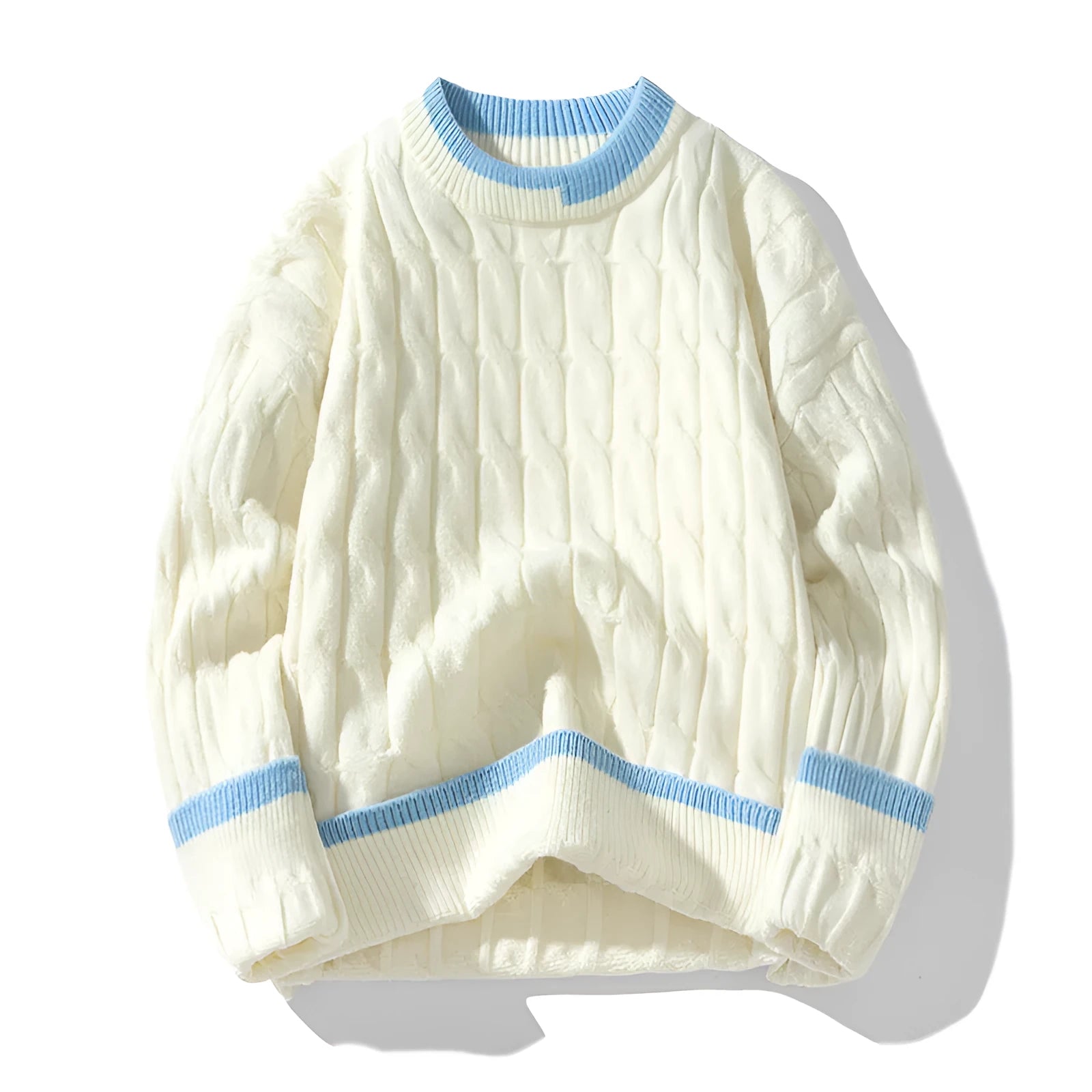 Men's two piece loose pullover sweater set in modal acrylic blend for autumn winter