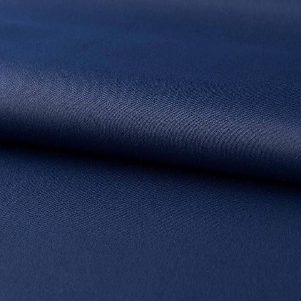 Dark blue blackout fabric printed curtains with perforated hanging, navy blue, shading cloth, modern simple style, 140x160cm