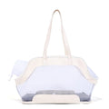 MOORPET leather cat carry bag in solid colour with 25L capacity for outings.