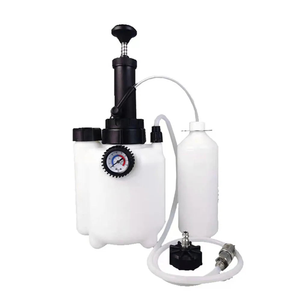White 3 litre brake oil tank replacement tool for automotive brake fluid changes