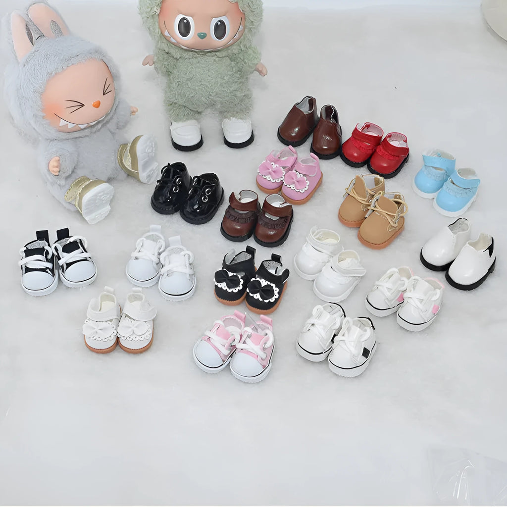 Doll replacement shoes accessories 17cm height PU polyurethane multiple colours