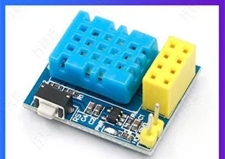 Temperature and humidity WiFi node module with DHT11 sensor on compact PCB, 25mm by 21mm size