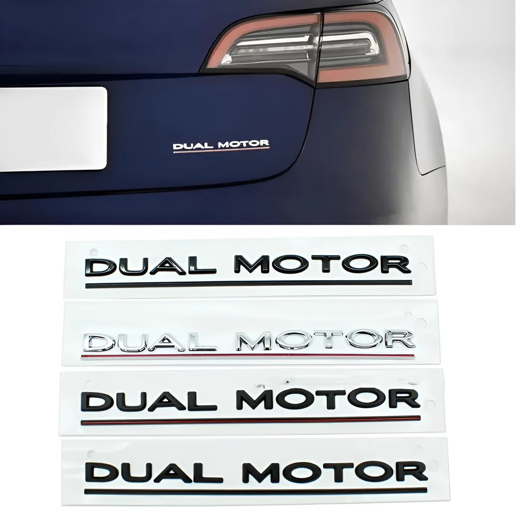 ABS plastic performance letter bumper sticker for Tesla Model 3 modification.