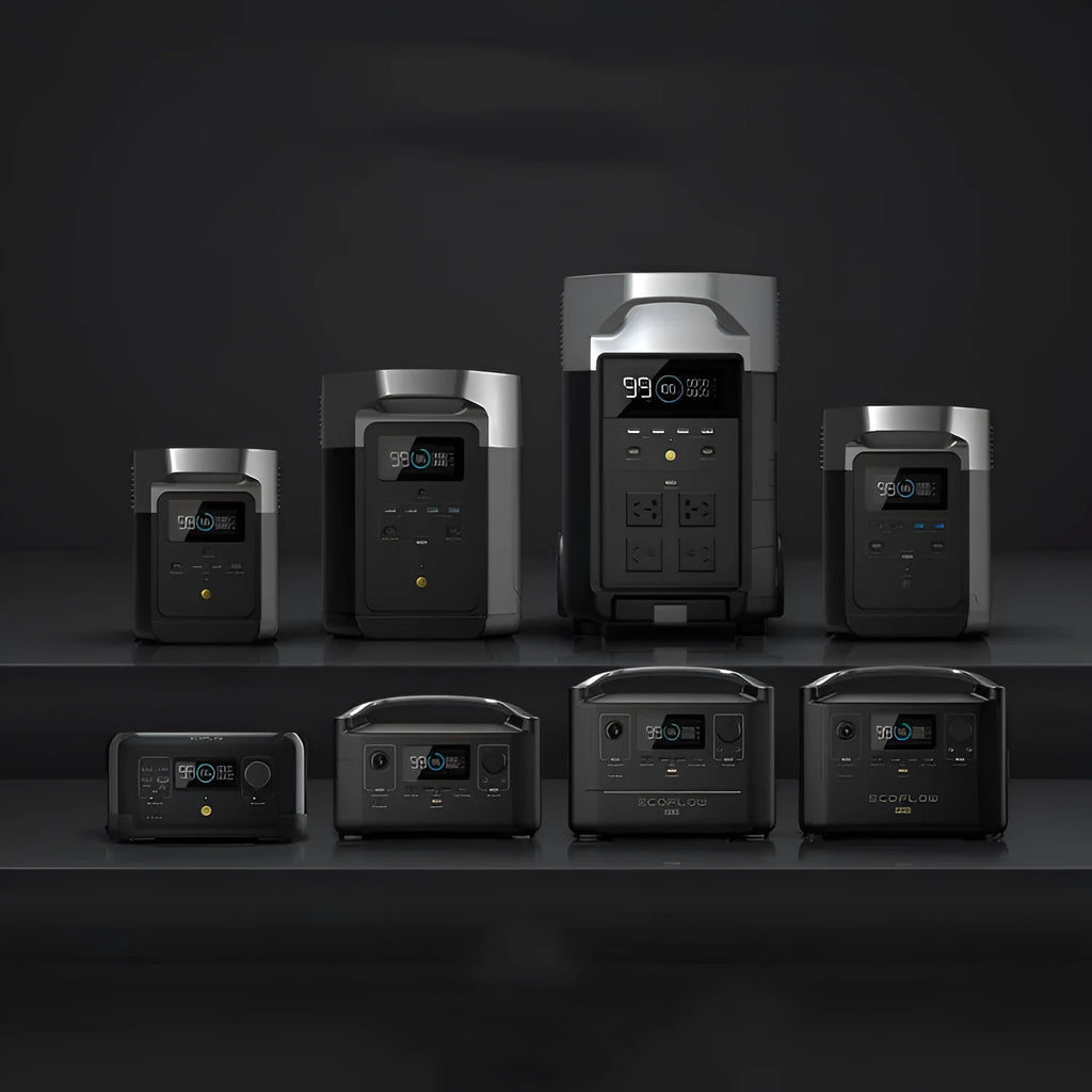 Rui Pro 720Wh portable power station with multiple output ports including AC sockets and USB.