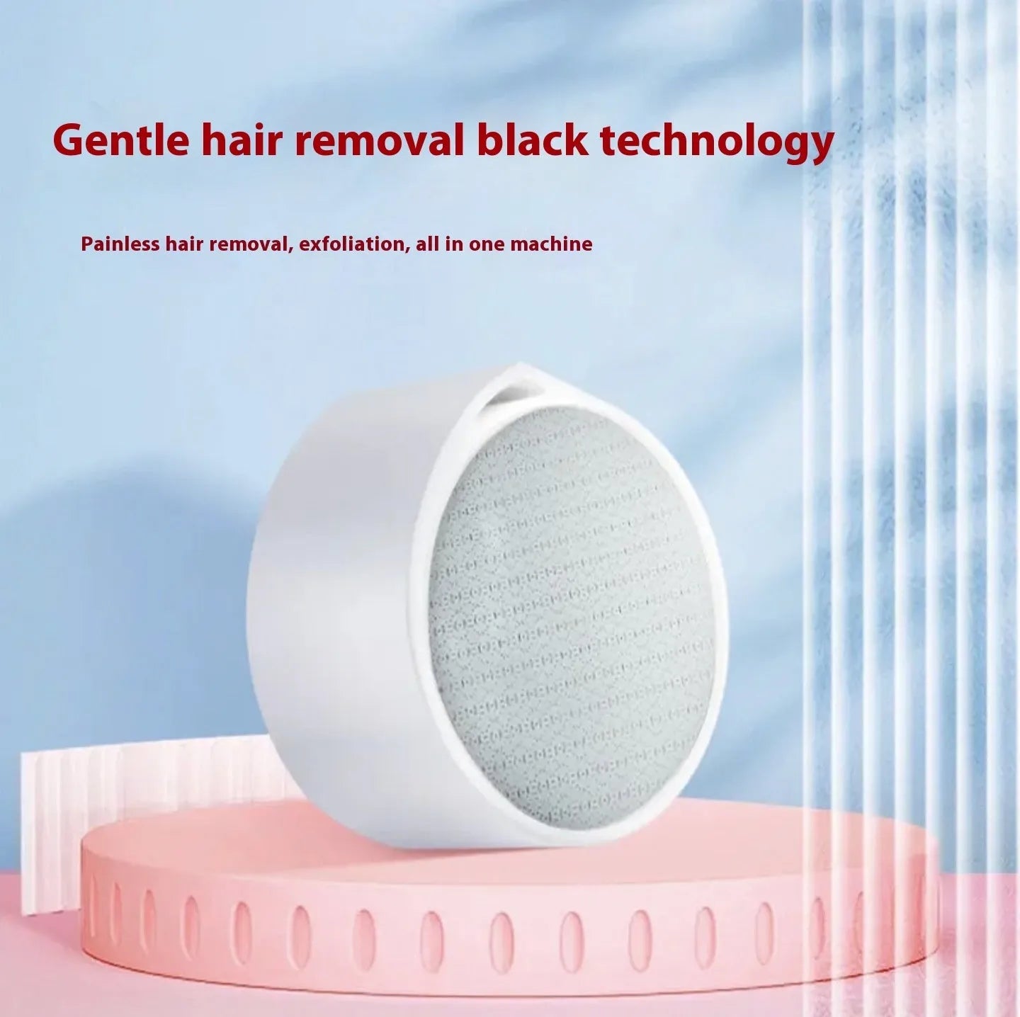 A 2-in-1 style nano glass epilator hair removal device made of white plastic.