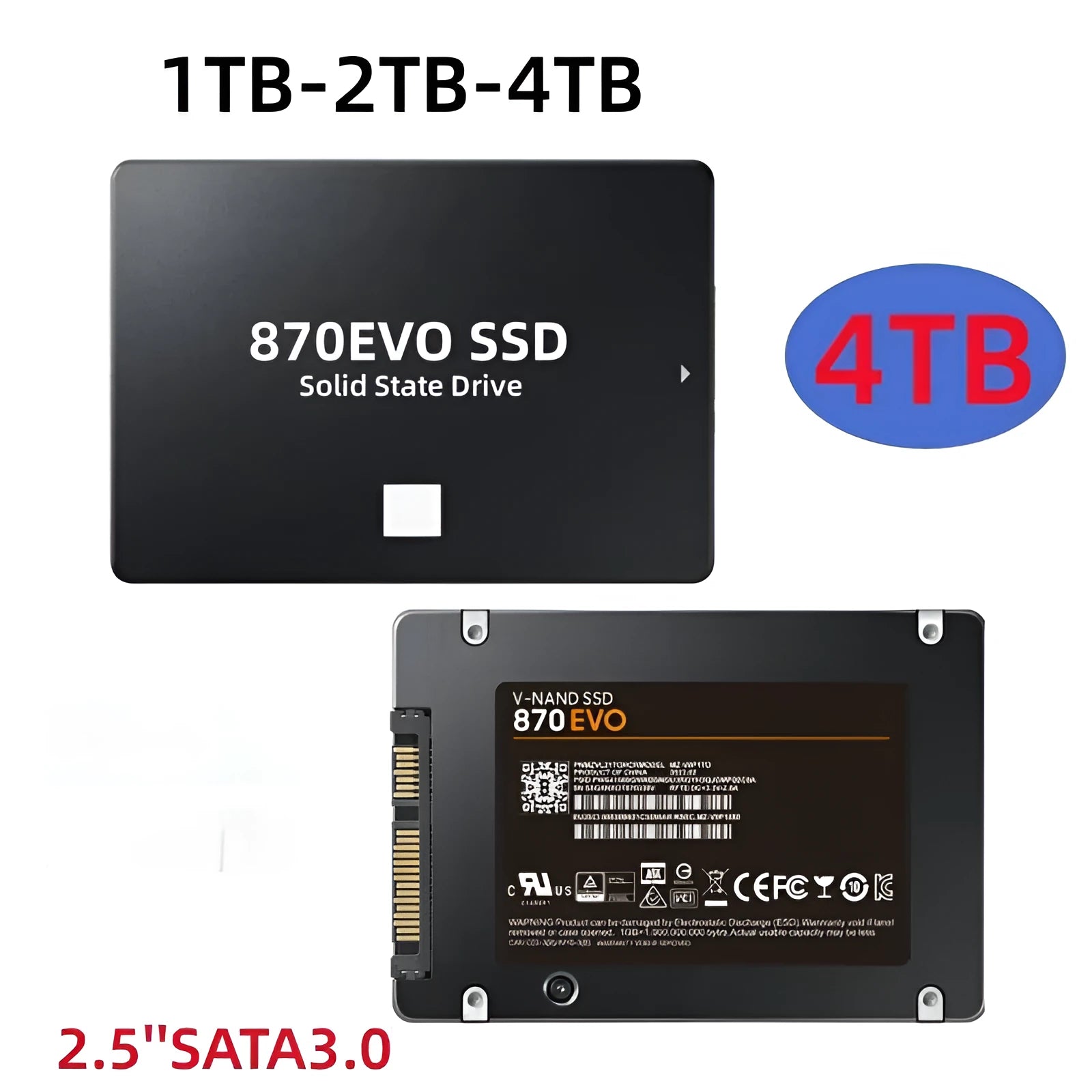Samsung 870 EVO 2.5-inch internal solid-state drive for SATA 3 PC and laptop upgrades.
