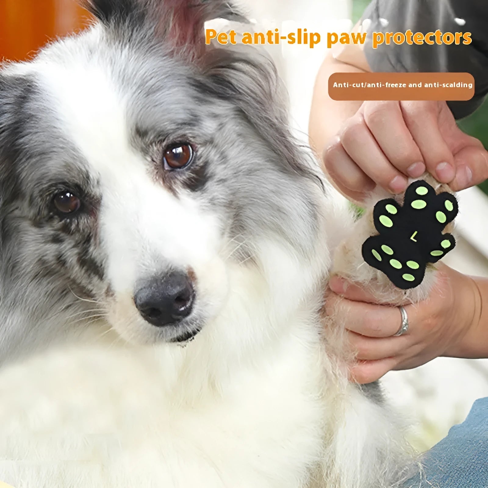 Breathable invisible claw pad silicone cloth footsticker for dog walking protection 8 pack S M code