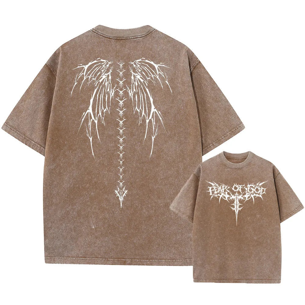 Men's oversized loose fit cotton t-shirt in a solid colour with drop shoulder short sleeves.