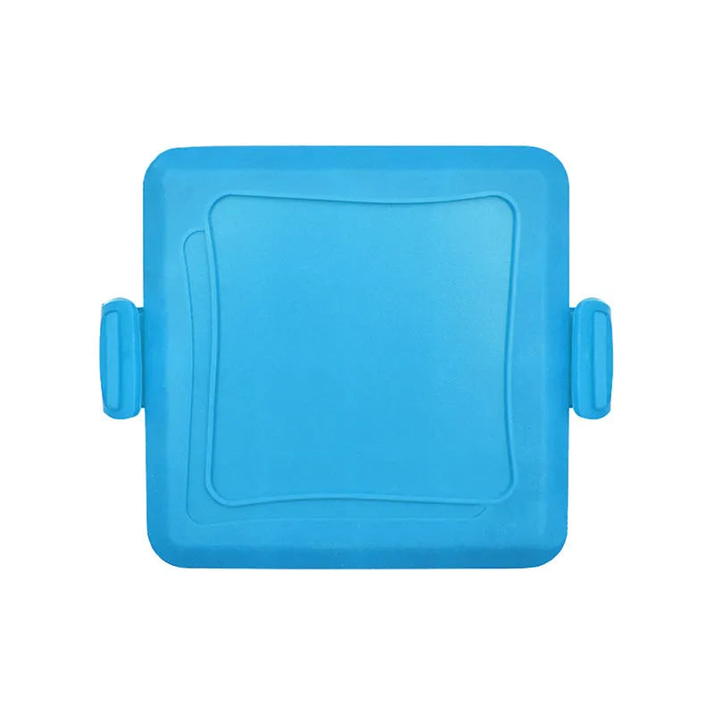 Red silicone baking tray with matching silicone heat-resistant gloves