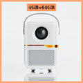 P10 2023 mini portable LCD projector in black with Android system, 720p resolution and 400 lumens