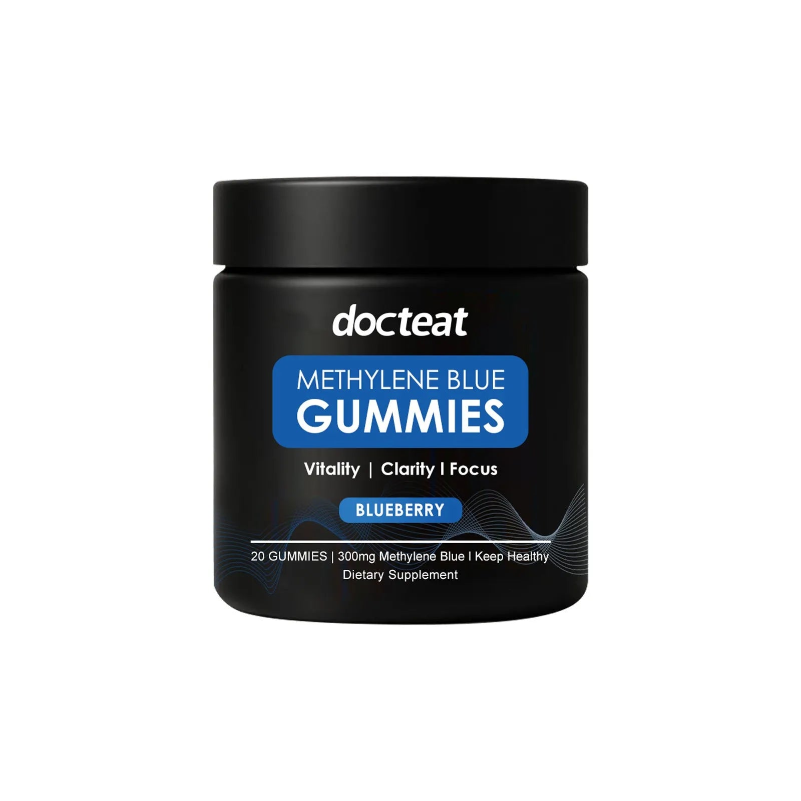 Pack of 20 body care soft candy gummies with Methylene Blue Trihydrate and Bitter Cassava Syrup, pectin-based fruit flavour.