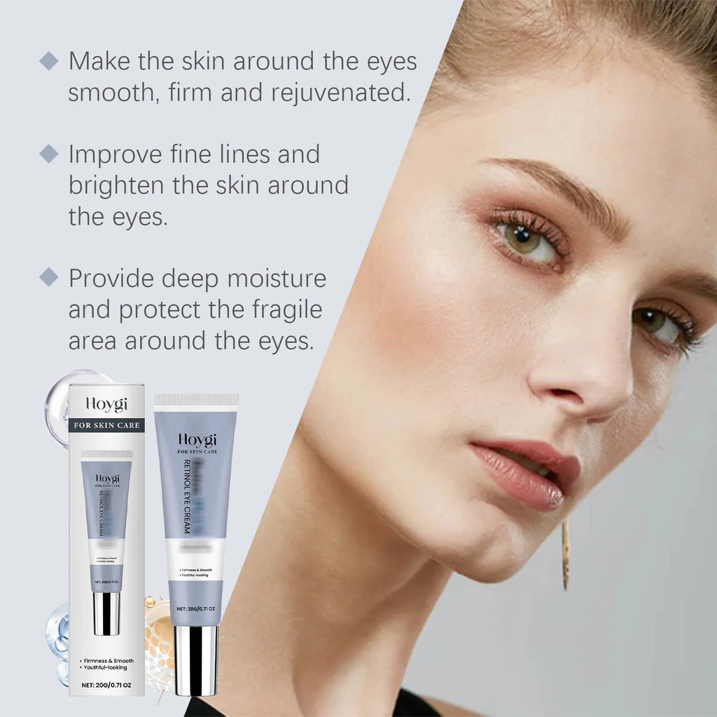 Retinol eye cream 20g tube with moisturising softening formula for dark circles and fine lines