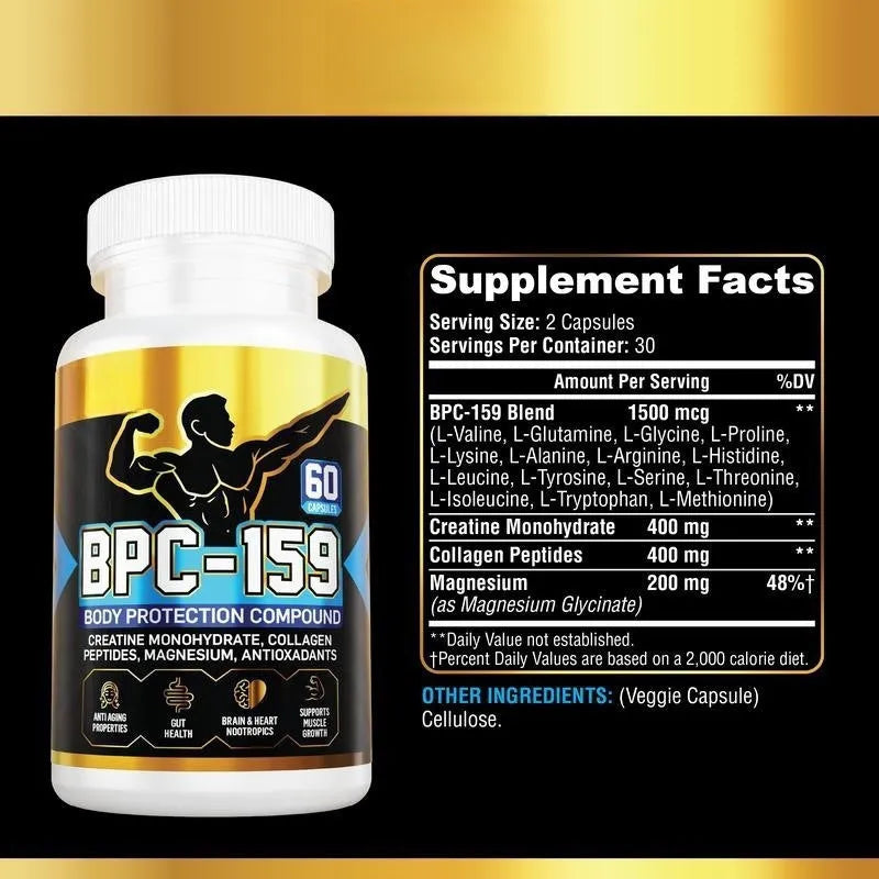 One bottle of body supplement capsules for energy support, standard specification