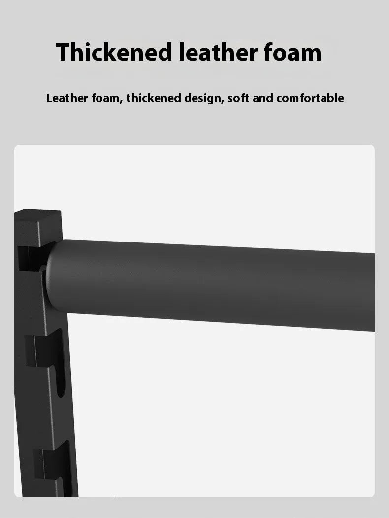 Black steel leg press trainer for split leg squat balance training, Type B, on floor
