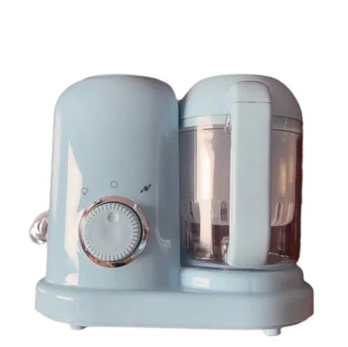 Baby food processor with steamer and blender functions in green or pink colours