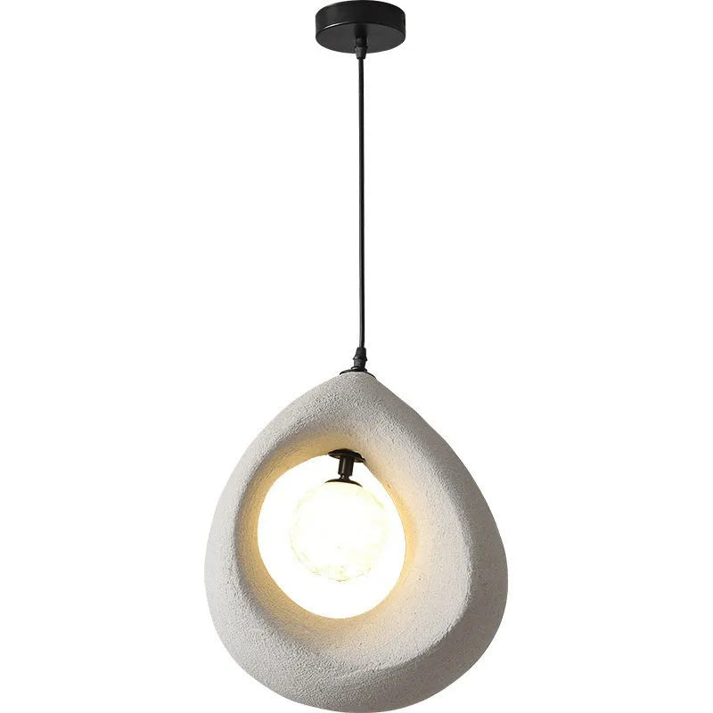 Sili Style retro modern pendant chandelier with milky white rectangular shade