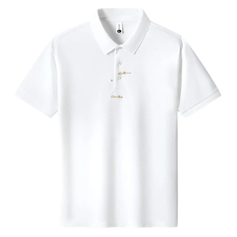 Men's loose fit cotton T-shirt with letter pattern design in six colour options showing front view