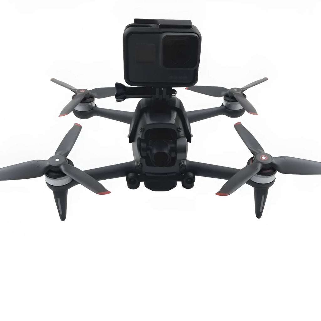 3D printed hard plastic expansion bracket with sponge lining for FPV drone panoramic camera mounting