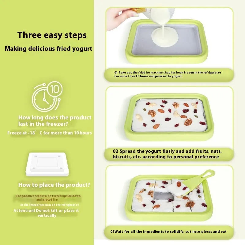 Children's DIY fried ice cream machine craft kit in green, pink, white or rose red