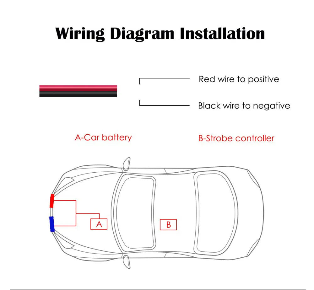 Car mounted LED wireless remote emergency warning light in black for automotive hazard signalling