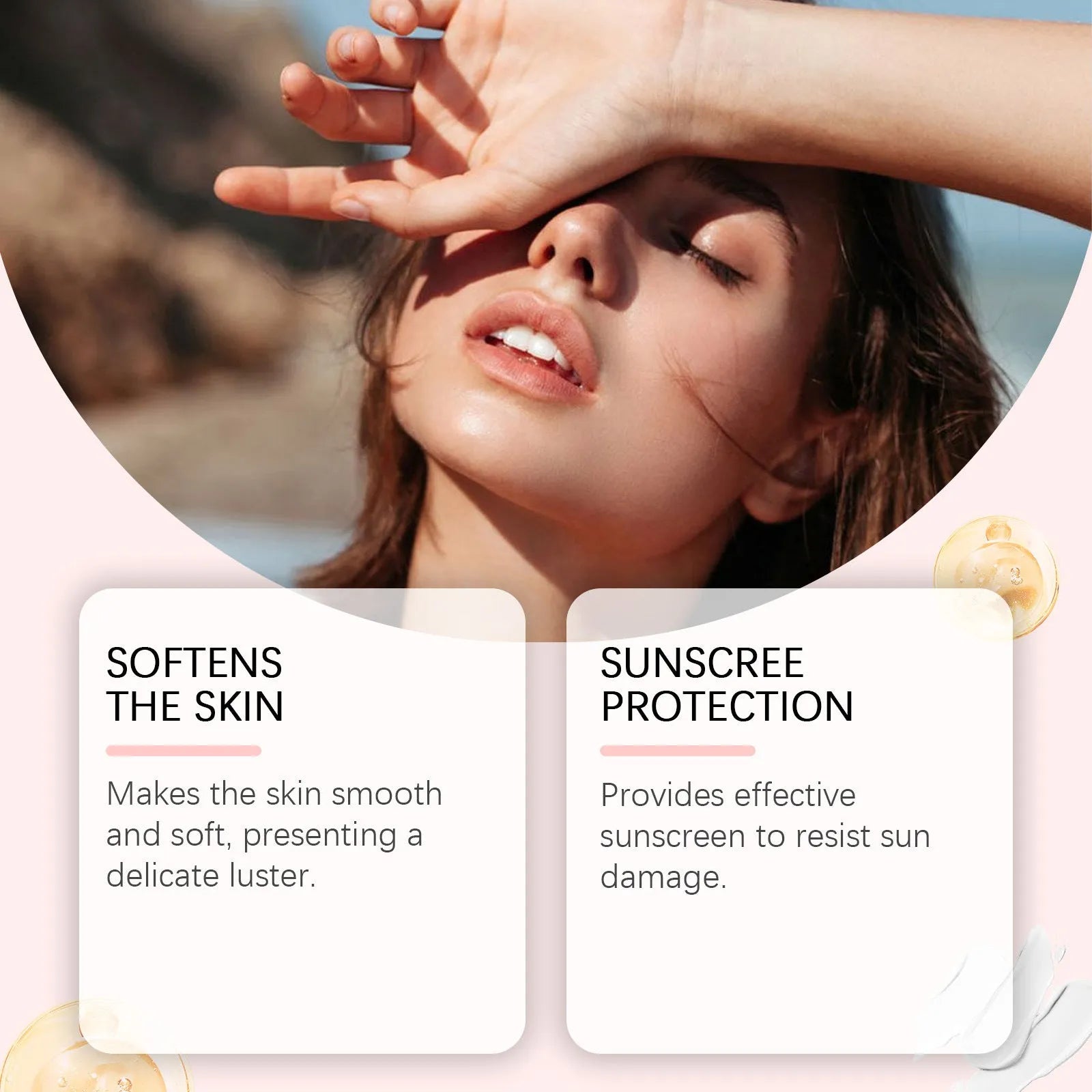 Sun protection body oil 100ml bottle with coconut and avocado oil blend